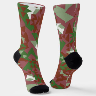 Chaussette Eclectique Mod Retro Motif de Noël géométrique