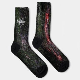 Chaussette Écorce en bois mossy cool Monogramme