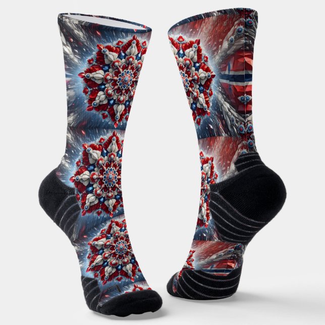 Chaussette Écran d'athlétisme avec couleurs norvégiennes (Angulaire)