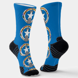 Chaussette Écran d'athlétisme avec drapeau de Mariana du Nord