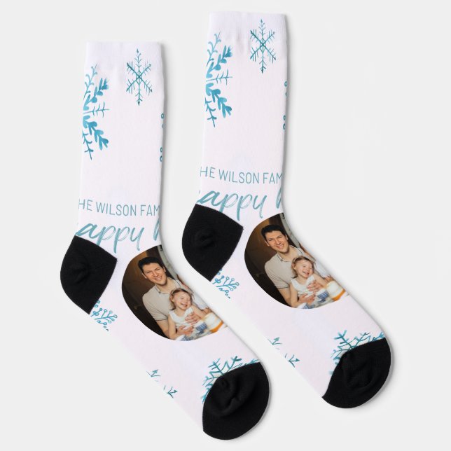 Chaussette Écran Premium durable de Noël personnalisé en fami (Droite)