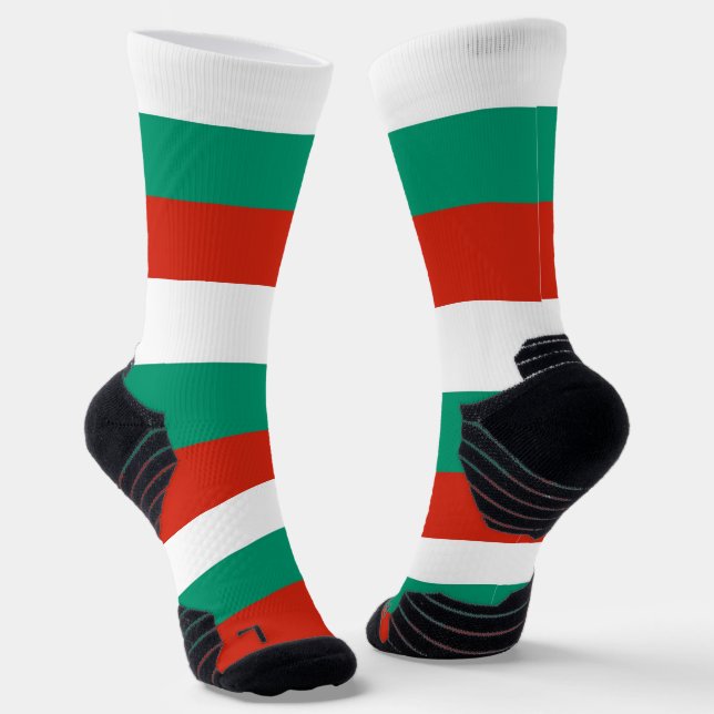 Chaussette Écran sportif avec drapeau de la Bulgarie (Angulaire)