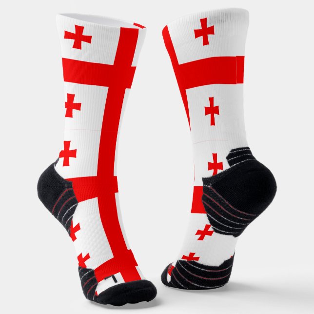 Chaussette Écran sportif avec drapeau de la Géorgie (Angulaire)