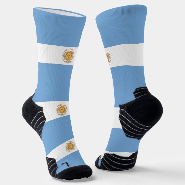 Chaussette Écran sportif avec drapeau de l'Argentine (Angulaire)