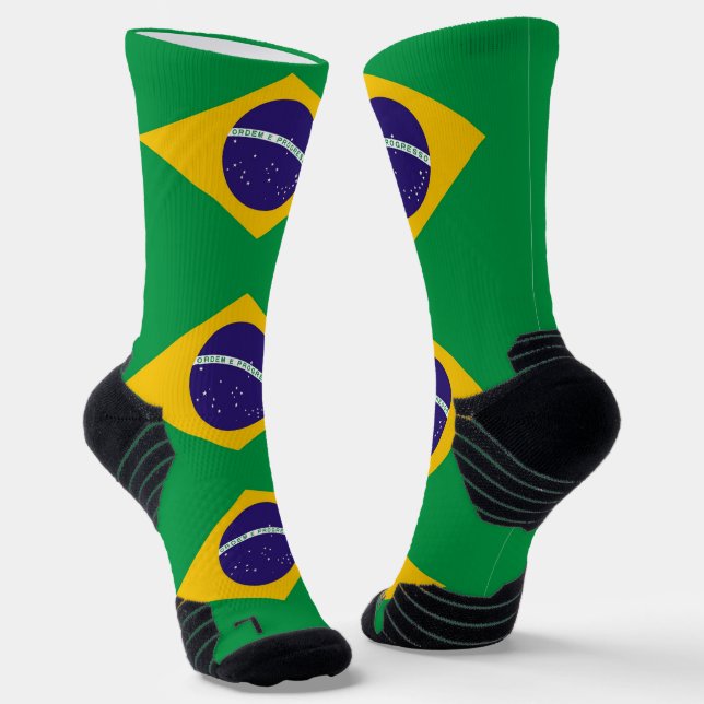 Chaussette Écran sportif avec drapeau du Brésil (Angulaire)