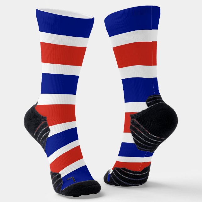 Chaussette Écran sportif avec drapeau du Costa Rica (Angulaire)