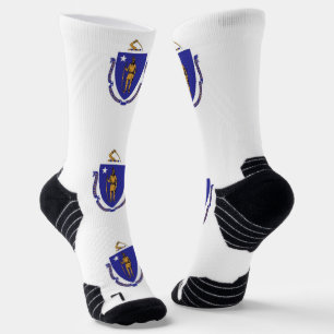 Chaussette Écran sportif avec drapeau du Massachusetts