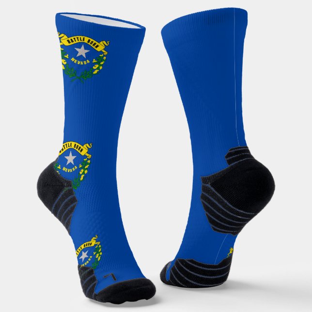 Chaussette Écran sportif avec drapeau du Nevada (Angulaire)