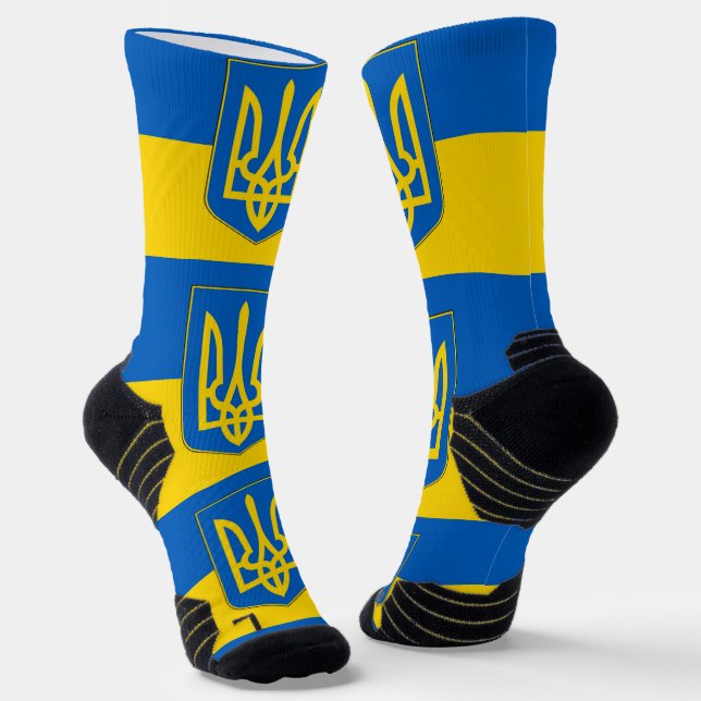 Chaussette Écran sportif avec drapeau d'Ukraine (Angulaire)