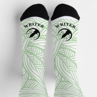 Chaussette Écrivain Feuilles verts