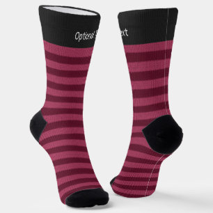 Chaussette Effet d'étripe à ruban rose Berry - Votre nom