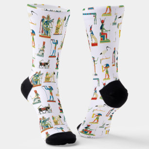 Chaussette Égypte ancienne Motif égyptien vintage