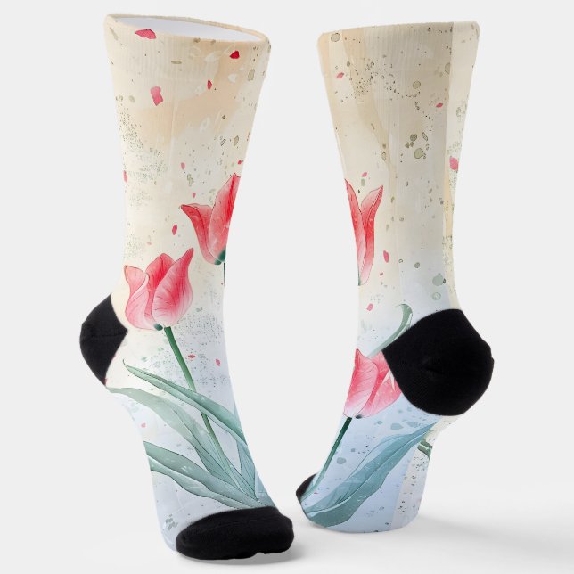 Chaussette Élégance floue de la Tulipe (Angulaire)