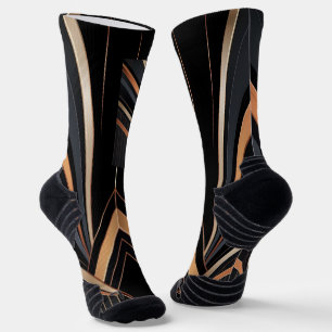 Chaussette Élégance Géométrique Métallique Art Déco