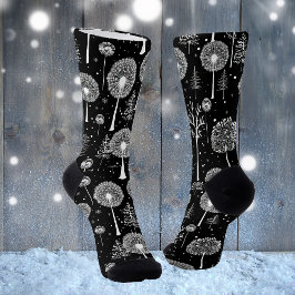 Chaussette Élégant Dandelion et sapin de Noël
