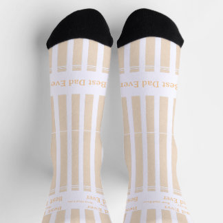 Chaussette Élégant 'Meilleur Papa' Personnalisé à Rayures