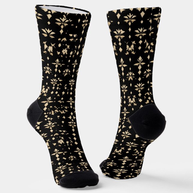 Chaussette Élégant Motif d'or (Angulaire)