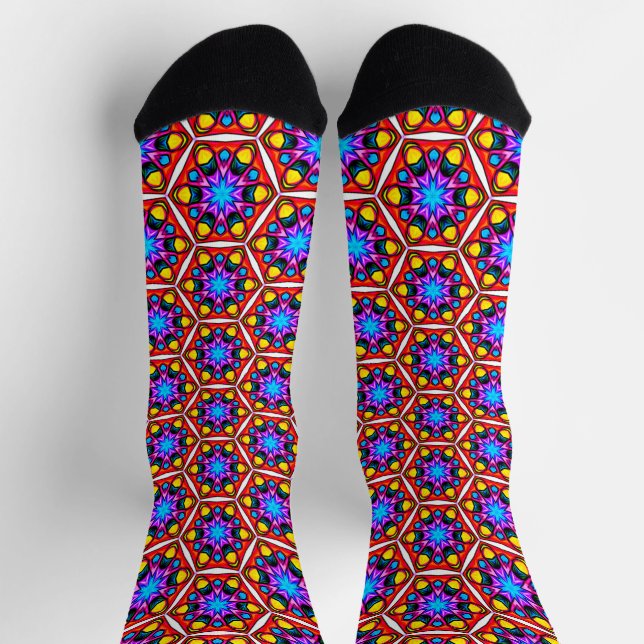Chaussette Élégant motif floral Abstrait (Haut)