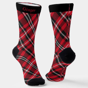Chaussette Élégant Plaid de Noël Personnalisé Coloré