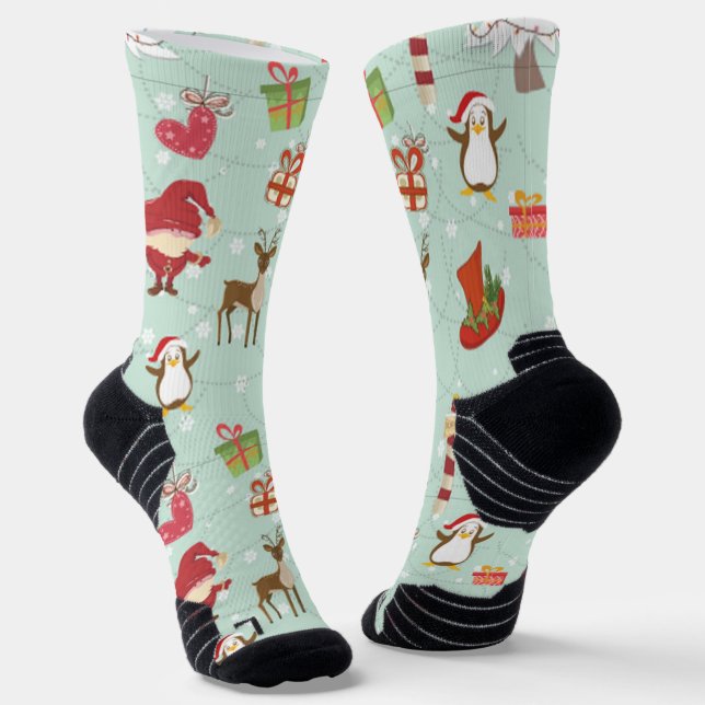 Chaussette Éléments de Noël Renne Elfes  (Angulaire)