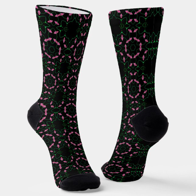 Chaussette Emerald and Pink Kaleidoscope (Angulaire)