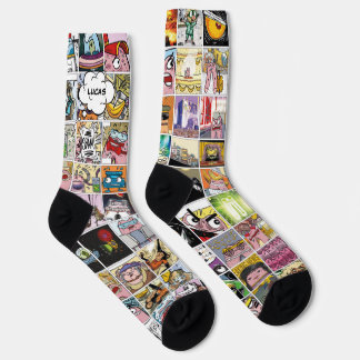Chaussette Enfants Colorful personnage fou Face au nom du Mot
