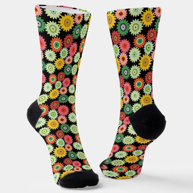 Chaussette Engrenages colorés (Angulaire)