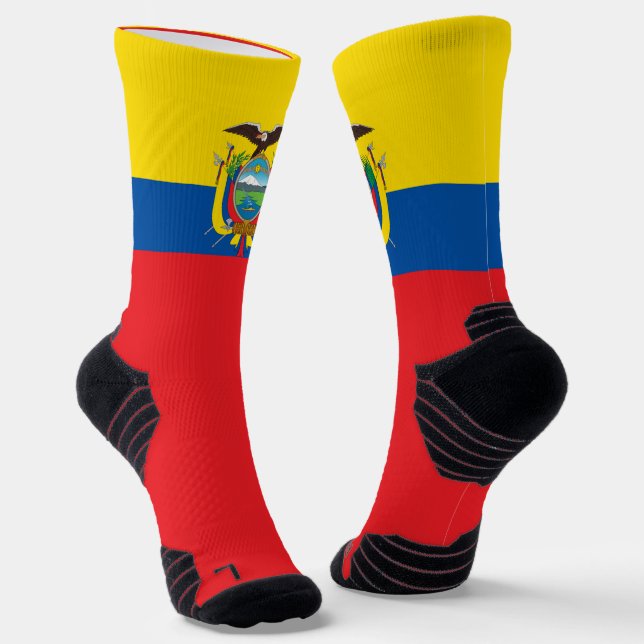 Chaussette Equateur Drapeau Fierté Nationale Patriotique Equa (Angulaire)