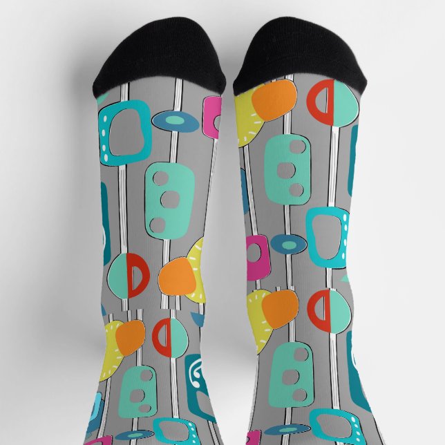 Chaussette Équipe de chaussettes modernes du milieu du siècle (Haut)