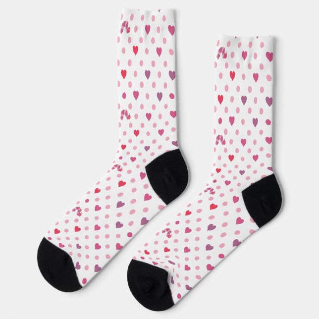 Chaussette Eric Carle | Valentine Heart Polka Dot Motif (Gauche)