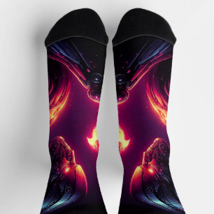 Chaussette Esprit de feu de phénix de robot futuriste cyberné
