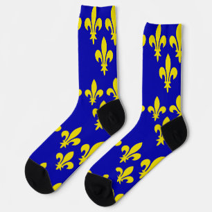 Chaussette Étendard Royal Français Médiéval Fidélité Héraldiq