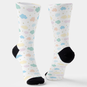 Chaussette Étoiles et nuages Pastel
