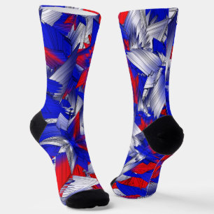 Chaussette Étoiles rouges blanches et bleues
