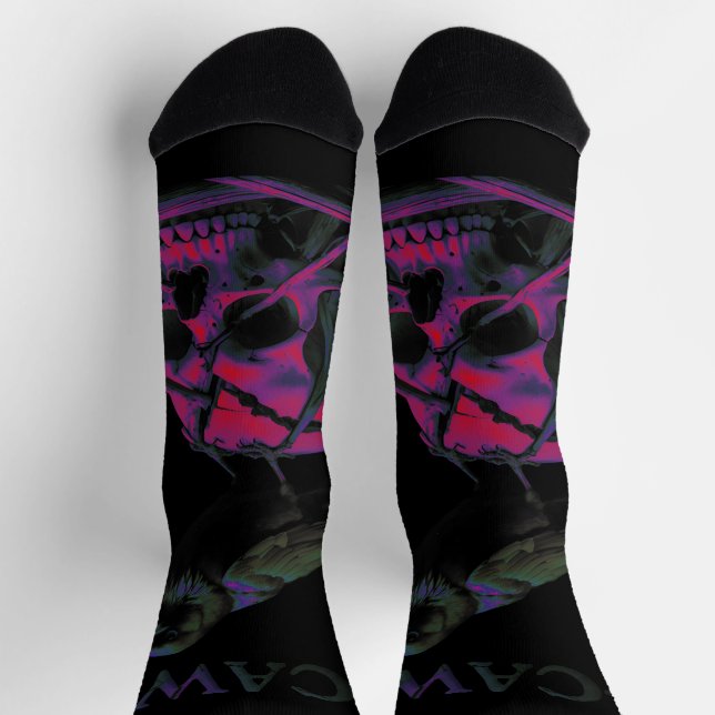 Chaussette F-Caw-F Funny Black Crow Bird (Haut)