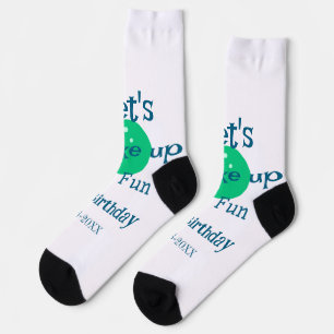 Chaussette Faisons un joli nom d'anniversaire de boule verte