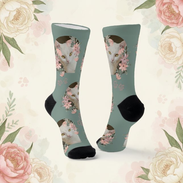 Chaussette Faites votre propre chatte pour animaux de compagn (Make your own cat photo socks!)