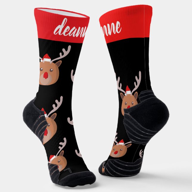 Chaussette Famille de Noël simple et élégante (Angulaire)