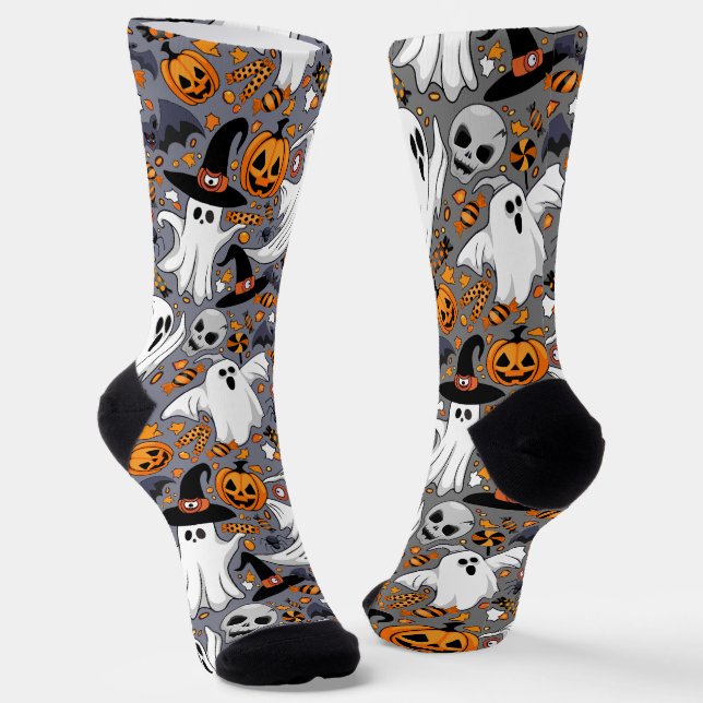 Chaussette Fantômes Monstres mignons Éffrayants et Déplaisant (Angulaire)