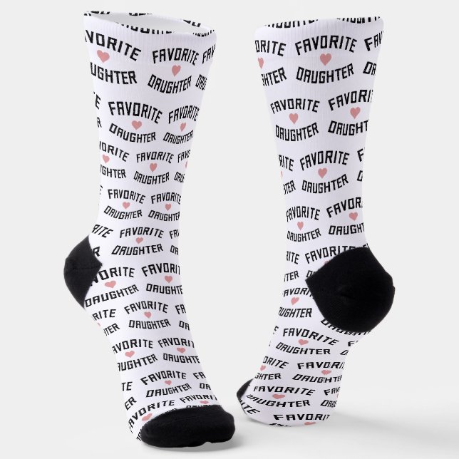 Chaussette Favorite Fille Famille Réunion Drôle cadeau (Angulaire)