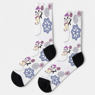 Chaussette Femme de neige amusant