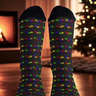Chaussette Festif Noël Chaîne Lumière Vacances