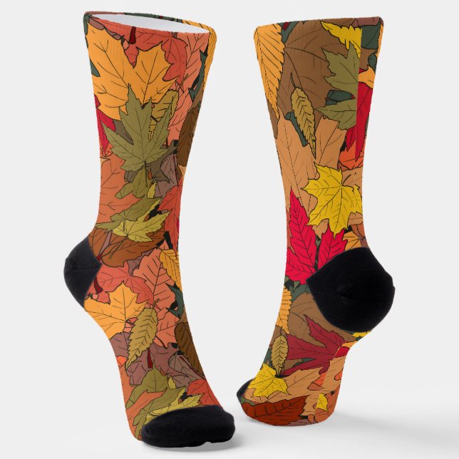 Chaussette Feuilles d'automne colorées (Angulaire)
