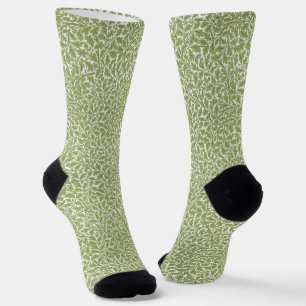 Chaussette Feuilles de chêne vertes Botanical Morris Motif Vi