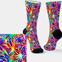 Feux d'artifice lumineux, Chaussettes de peinture 