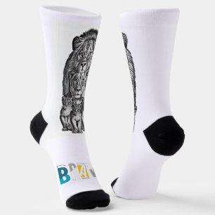 Chaussette Fierté de lion x Toujours être courageux – Chausse