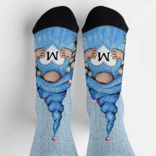 Chaussette Fille Gnome Denim