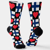 Finlande Drapeau Coeur Motif Amusant Finnois Fiert