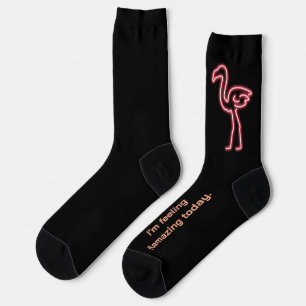 Chaussette Flamant en néon