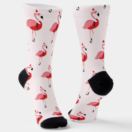 Chaussette Flamant rose de nouveauté amusant Père Noël Animal